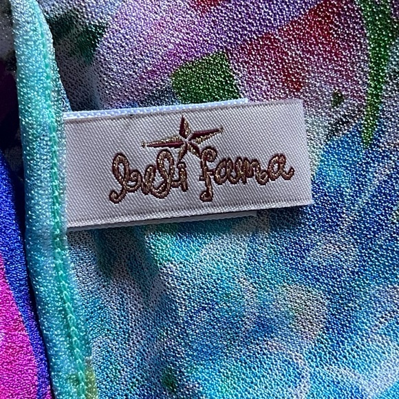 Luli Fama Sheer Floral Long Fan Sleeve Romper - Picture 7 of 9